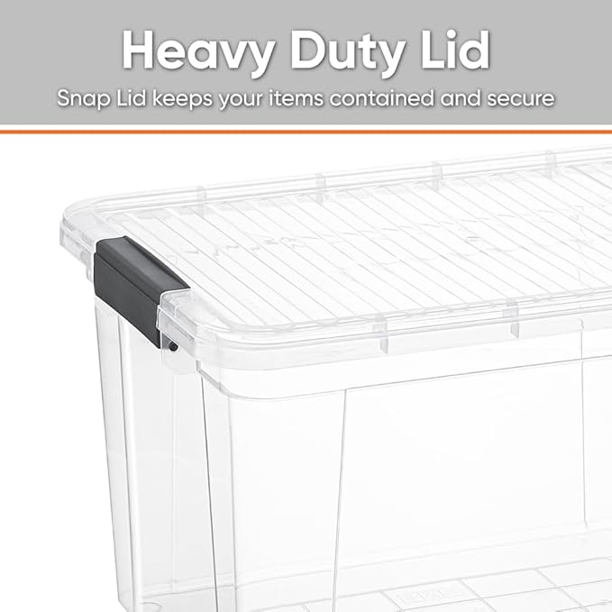 Superio Storage Bins with Lids, Stackable Totes, BPA Free, Odor Free, Organizer - Image 3