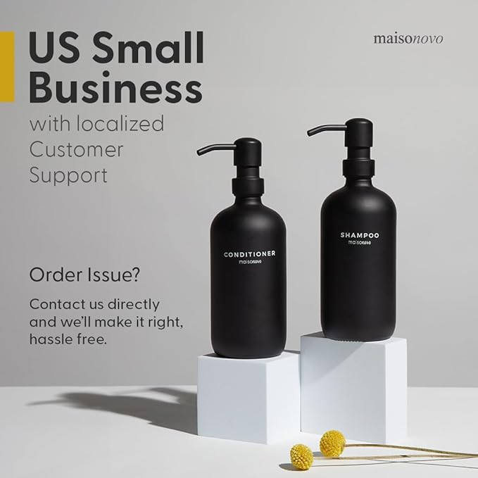 MaisoNovo Soap Dispenser 3-Piece Set | 16.9oz Clear Bottles - Image 8