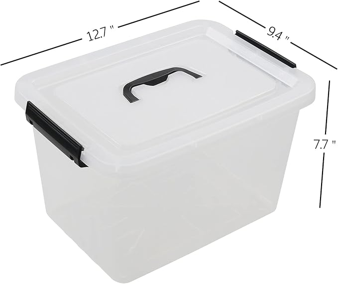 Zopnny 12 Quart Storage Latch Bins - Image 2