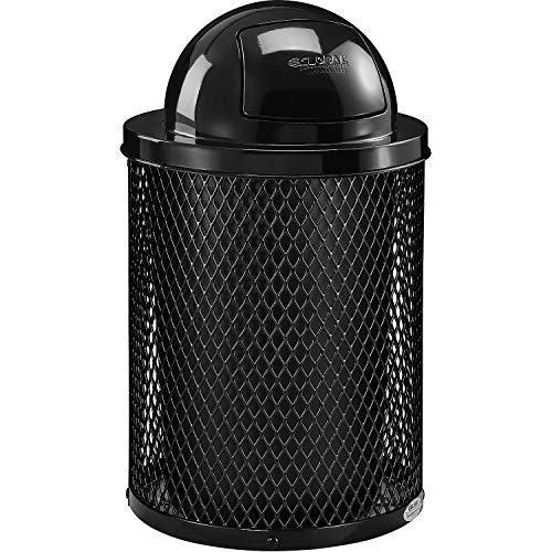 Global Industrial 36 Gallon Outdoor Steel Trash Can - Image 9