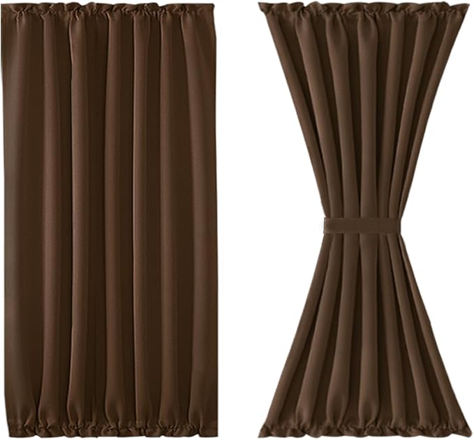 DWCN French Door Curtains – Rod Pocket Thermal Blackout Curtain - Image 7