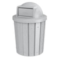 42 Gallon Slated Circle 100% Recycled Plastic Heavy Duty Outdoor Trash Can by SturdyEssentials