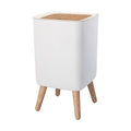 WanWanKa Mini White Plastic Trash Can, 2.6 Gallon Capacity, Slim Design by WanWanKa