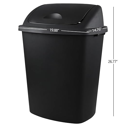 19 Gallon Kitchen Waste Bin, Large Plastic Trash Can, Holds 70 Liters - Image 2