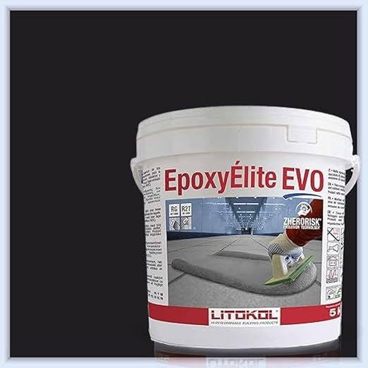 Tile Doctor EpoxyElite EVO 11 lbs./5 kg. Bucket of Litokol Black 2 Epoxy Tile by DesignTile
