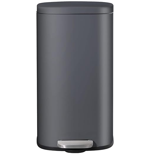 AthLike Trash Can, Stainless Steel Kitchen Garbage Can, Step Waste Bin by AthLikeforEveryone
