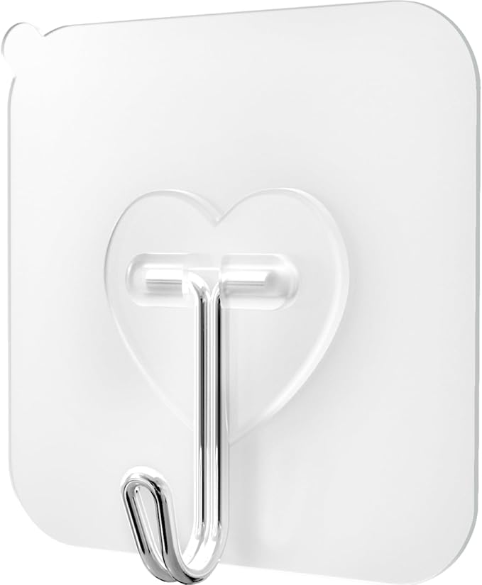 DGYB 40 Pcs Clear Adhesive Hooks - Image 7