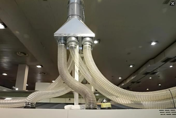 Dust Collection Hose 2-1/2 in × 5 ft Heavy Duty Clear Flexible PVC Reinforced - Image 5