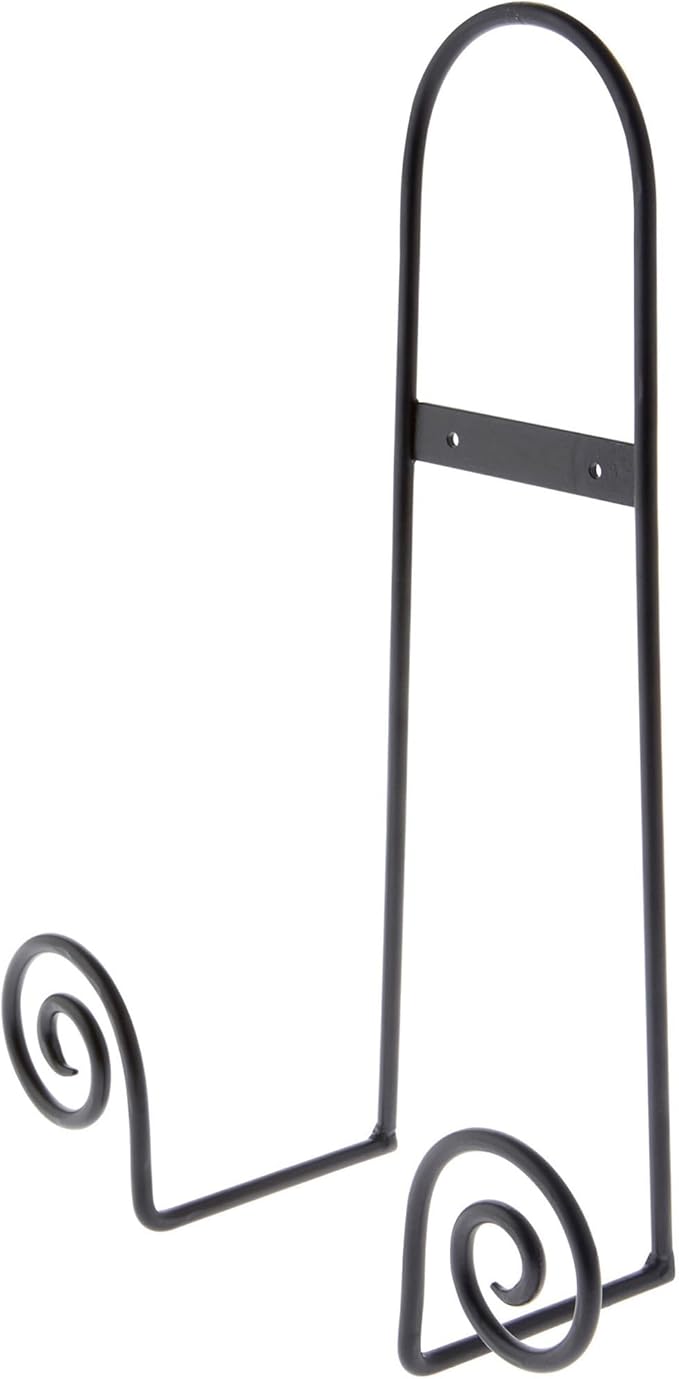 Bard's Black Wrought Iron Wall Mountable Tray or Platter Hanger, 16.25" H x - Image 3