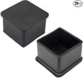 Flyshop Non-Slip Thick Rubber Leg Tips Floor Protectors Square Chair Leg Caps by Flyshop