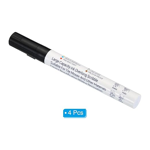 PATIKIL Grout Pen, 4 Pack Black Tile Marker Waterproof Grout Sealer Pen Tile - Image 3