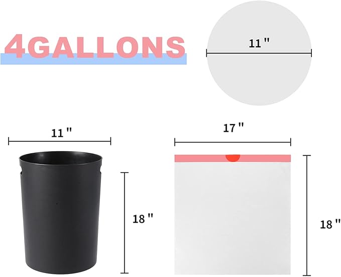 Small Trash Bag 4 Gallon Drawstring Garbage Bags - Image 4