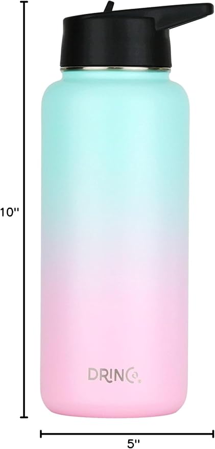 DRINCO Stainless Steel Water Bottle Spout Lid Vacuum Insulated Double Wall - Image 6