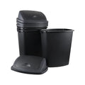 18 Gallon /70 L Swing Lid Large Garbage Bins, Commercial Grade Plastic Trash by Unknown