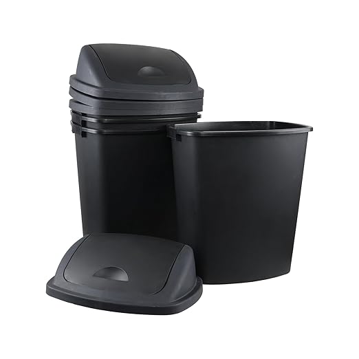 18 Gallon /70 L Swing Lid Large Garbage Bins, Commercial Grade Plastic Trash by Unknown