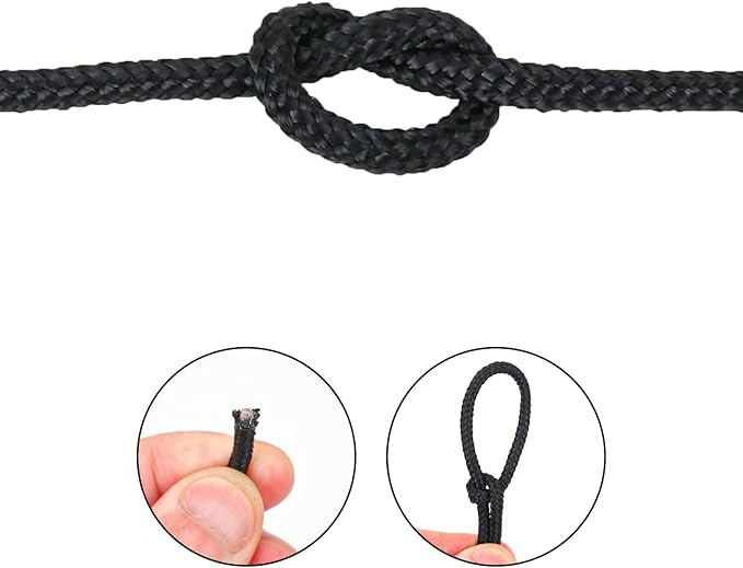 500 Feet 1/8 Inch Black Polyester Rope, 3 mm Polyester Utility Rope - Image 3