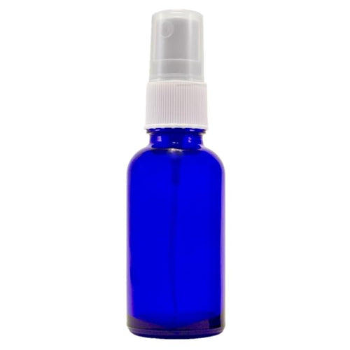 1 oz Cobalt Blue Boston Round Glass Bottle by Greenals
