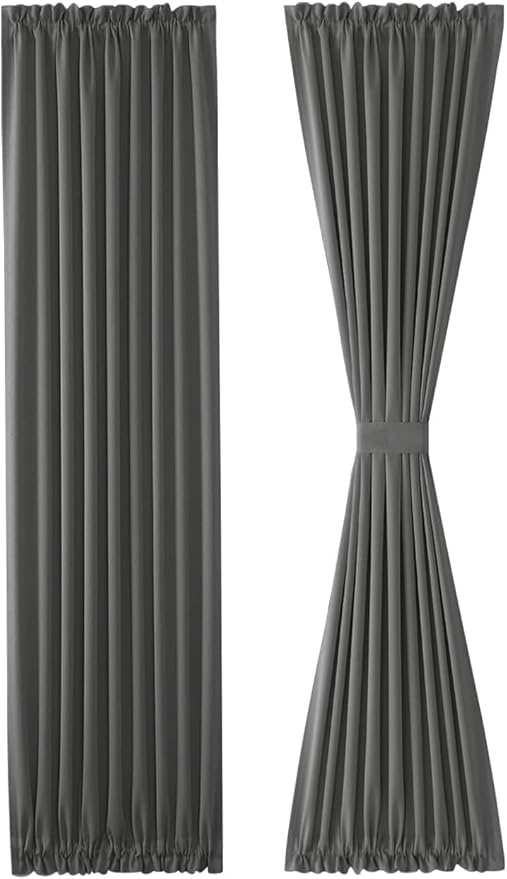 DWCN French Door Curtains – Rod Pocket Thermal Blackout Curtain - Image 7