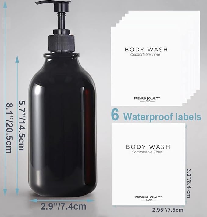 3 Pack of Shampoo and Conditioner Bottles - Image 3