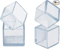 16 Pcs Transparent Square Anti-Slip Rubber Leg Tips Chair Leg Caps Furniture by Unknown