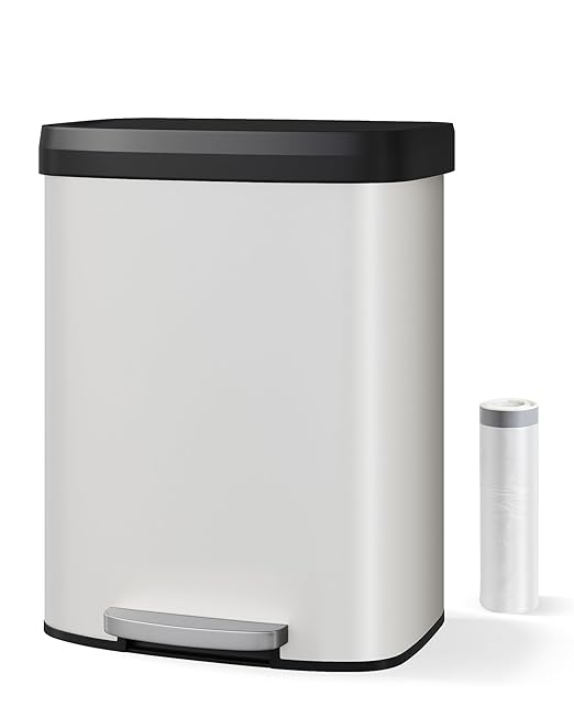 16 Gallon Trash Can, Stainless Steel Kitchen Garbage Can, Recycling or Waste Bin - Image 7