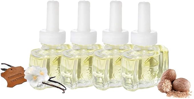 Scent Fill Vanilla Suede Plug in Air Freshener Refills, 4 Scented Oil Refills - Image 3