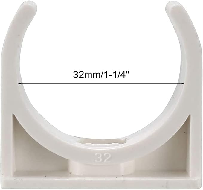 30 Pcs U-Shaped PVC Water 32mm Pipe Clamps Clips, U-Shaped Buckles Fit - Image 3