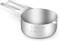 1PCS 1/3Cup Single Measuring Cup, Stainless Steel Measure Scoop, Metric and US by BERYLER