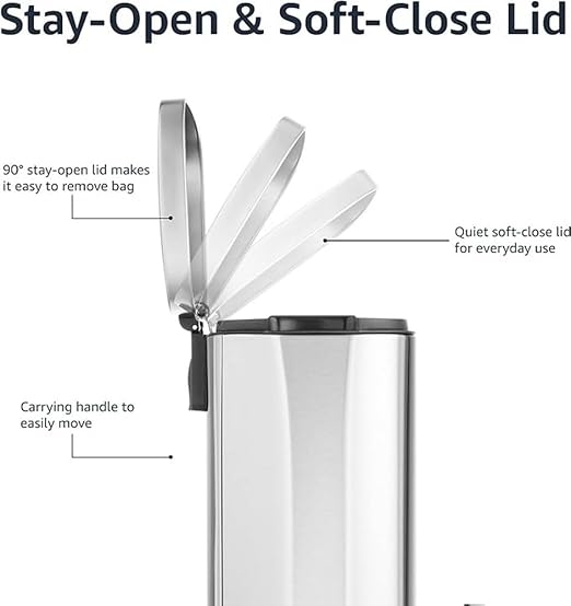 Amazon Basics Smudge Resistant Rectangular Trash Can - Image 3