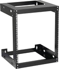 12U Wall Mount Rack Open Frame 19 Inch Server Equipment 2 Post Network Cabinet by Tedgetal