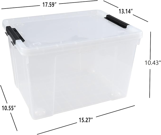 4 Pack Clear Storage Latch Bin - Image 2