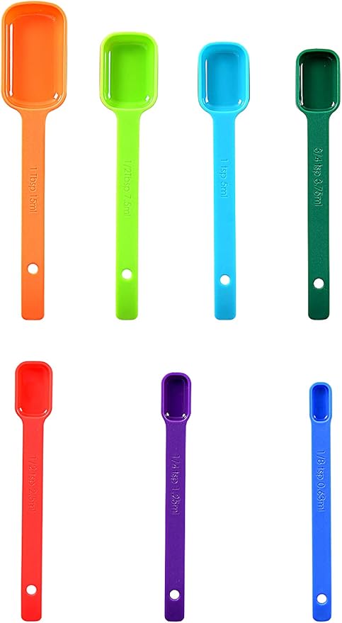 Plastic Measuring Spoons 8-Piece - Image 2