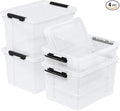 4 Pack 22 Quart Latch Box, Buckle Up Storage Box Set by Yesdate