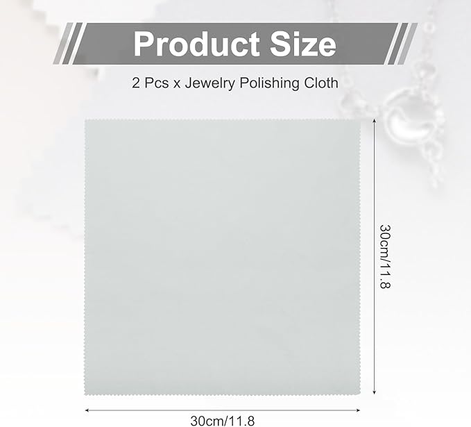 MECCANIXITY Jewelry Polishing Cloth 11.8x11.8 Inch Silver Polish Cleaning - Image 2