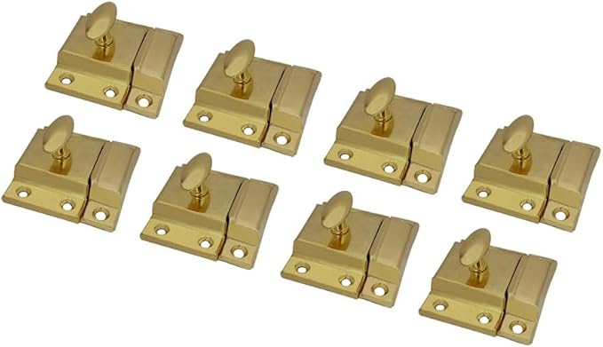 QCAA Oval Turn Cabinet Latch, for Cupboard & Other Furniture, Brass Plated by QCAAHardware