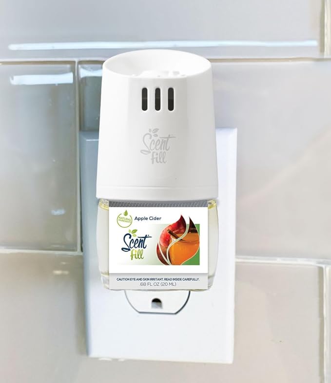 Scent Fill Apple Cider Plug in Air Freshener, 4 Scented Oil Refills - Image 2