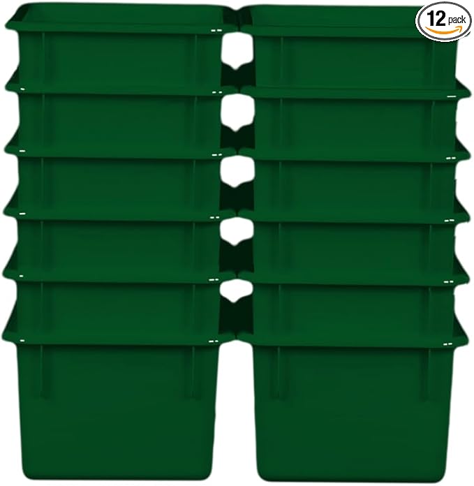 Wood Designs Cubby Storage Bin, Heavy Duty Plastic Containers by Unknown