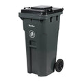 32 Gallon Trash Can with Wheels Outdoor Trash Can with Lid and Wheels by PlasticPrince