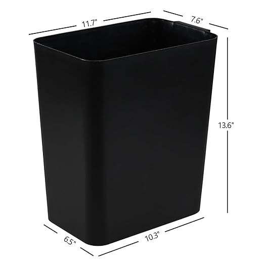 3-Pack 4.5 Gallon Plastic Small Trash Can Wastebasket - Image 3