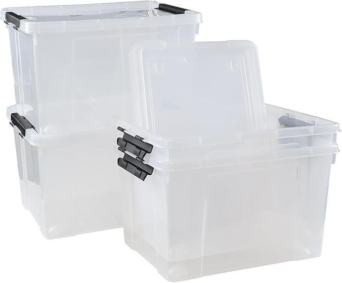 Pekky 34 Quart Clear Storage Bins - Image 3