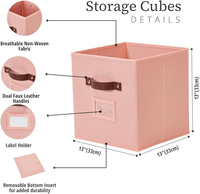 DECOMOMO Storage Cubes, Fabric Organizer Bins - Image 3