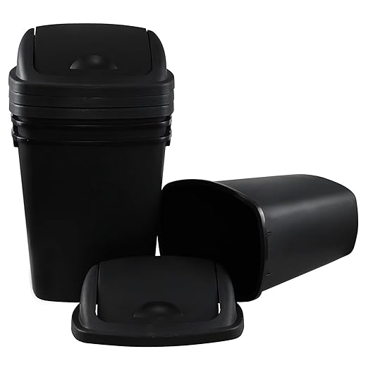 25 Liter Plastic Swing-Top Trash Can by Nesmilers