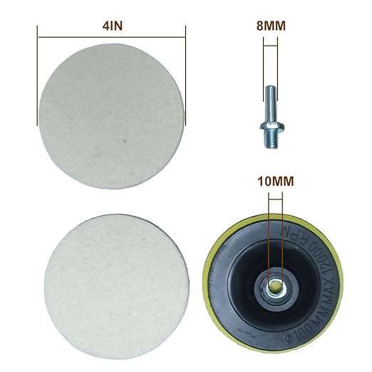 Cerium Oxide Powder, Cerium Oxide Glass Polishing Kit, Felt Polishing Wheel Set - Image 5