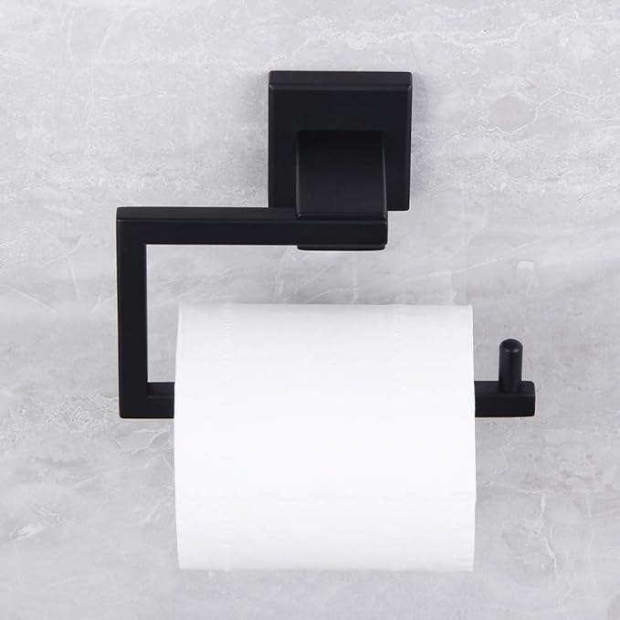 Matte Black Toilet Paper Holder SUS 304 Stainless Steel Wall Mounted Toilet - Image 8
