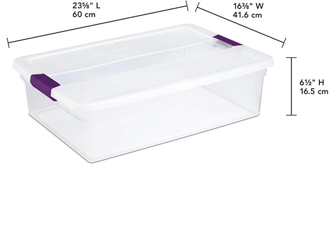 Sterilite 18-Pack 32 Quart ClearView Latch Box, Stackable Organizer Bins - Image 3
