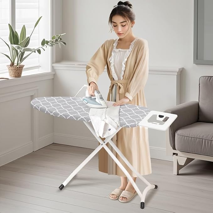 Ironing Board, Foldable Ironing Board Adjustable Height Compact Iron Board - Image 6