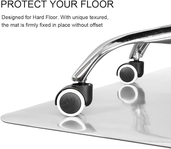 Kuyal Clear Chair mat for Hardwood Floor 46 x 60 inches Transparent Floor Mats - Image 4