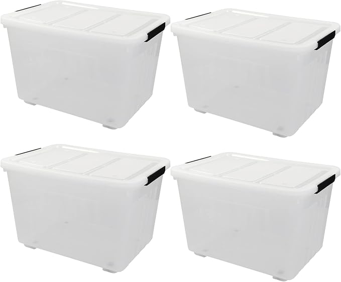 4 Packs 70L Large Plastic Storage Container - Image 7
