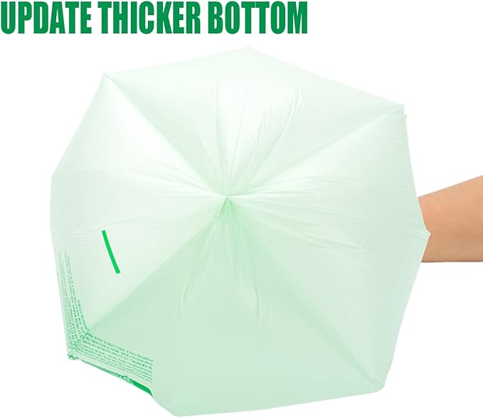 8-10 Gallon Flap Tie Compostable Trash Bags, Compost Bags Kitchen Trash Bags - Image 5