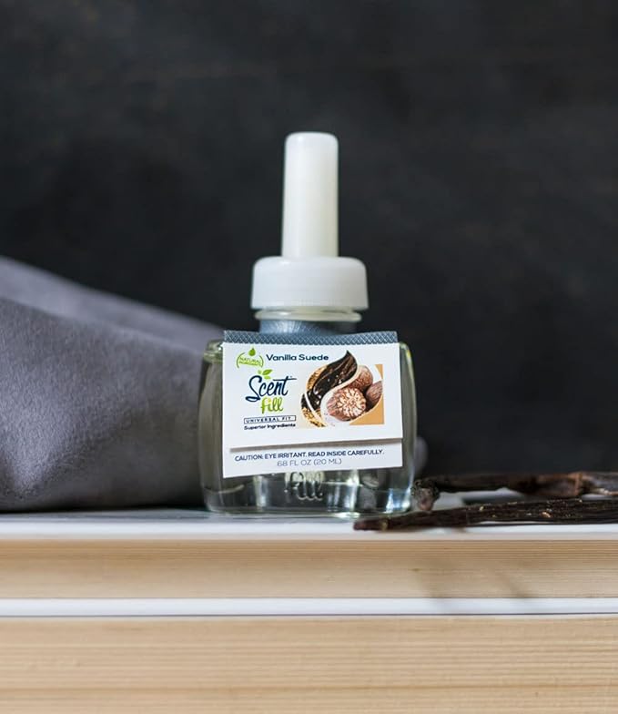 Scent Fill Vanilla Suede Plug in Air Freshener Refills, 4 Scented Oil Refills - Image 5